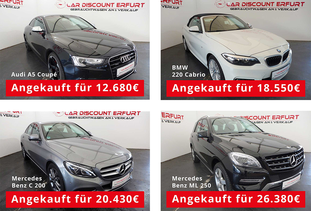 Ankauf der Fahrzeuge bei Car Discount