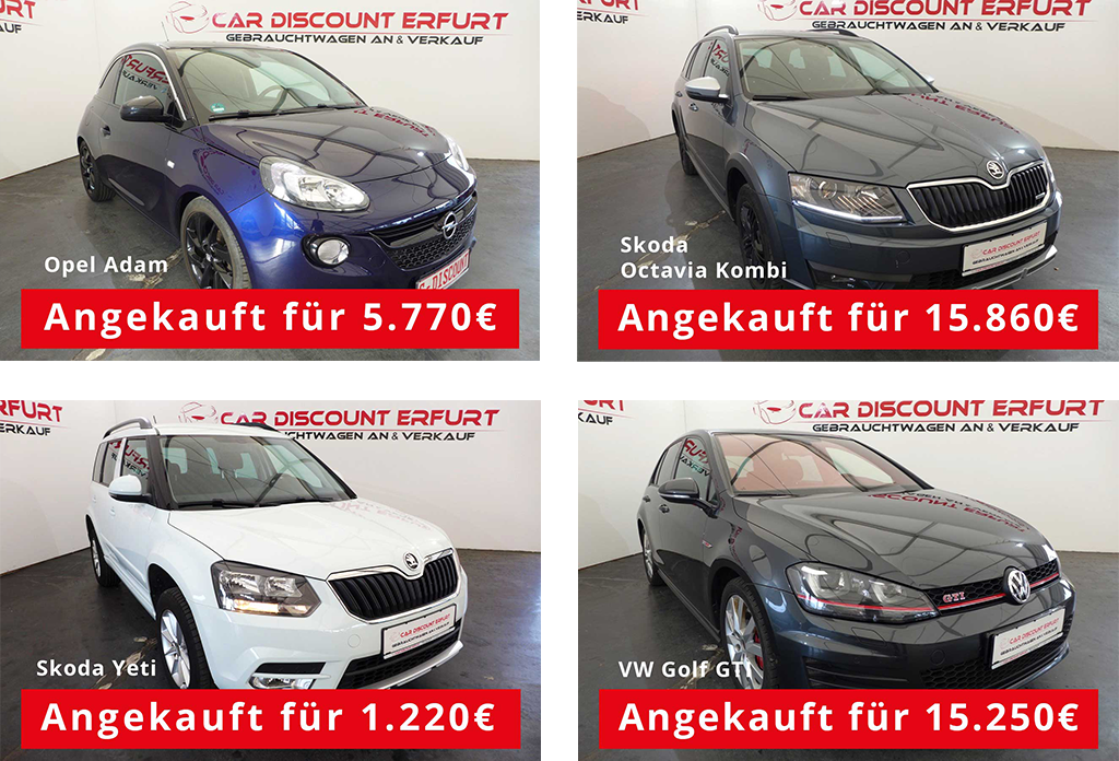Ankauf der Fahrzeuge bei Car Discount